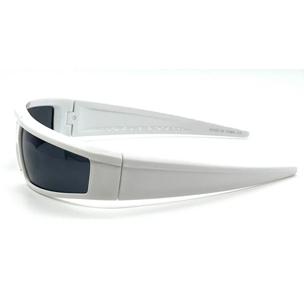 Sunglasses White Frame Black Lens High Fashion Modern Perfect Driving Shades New